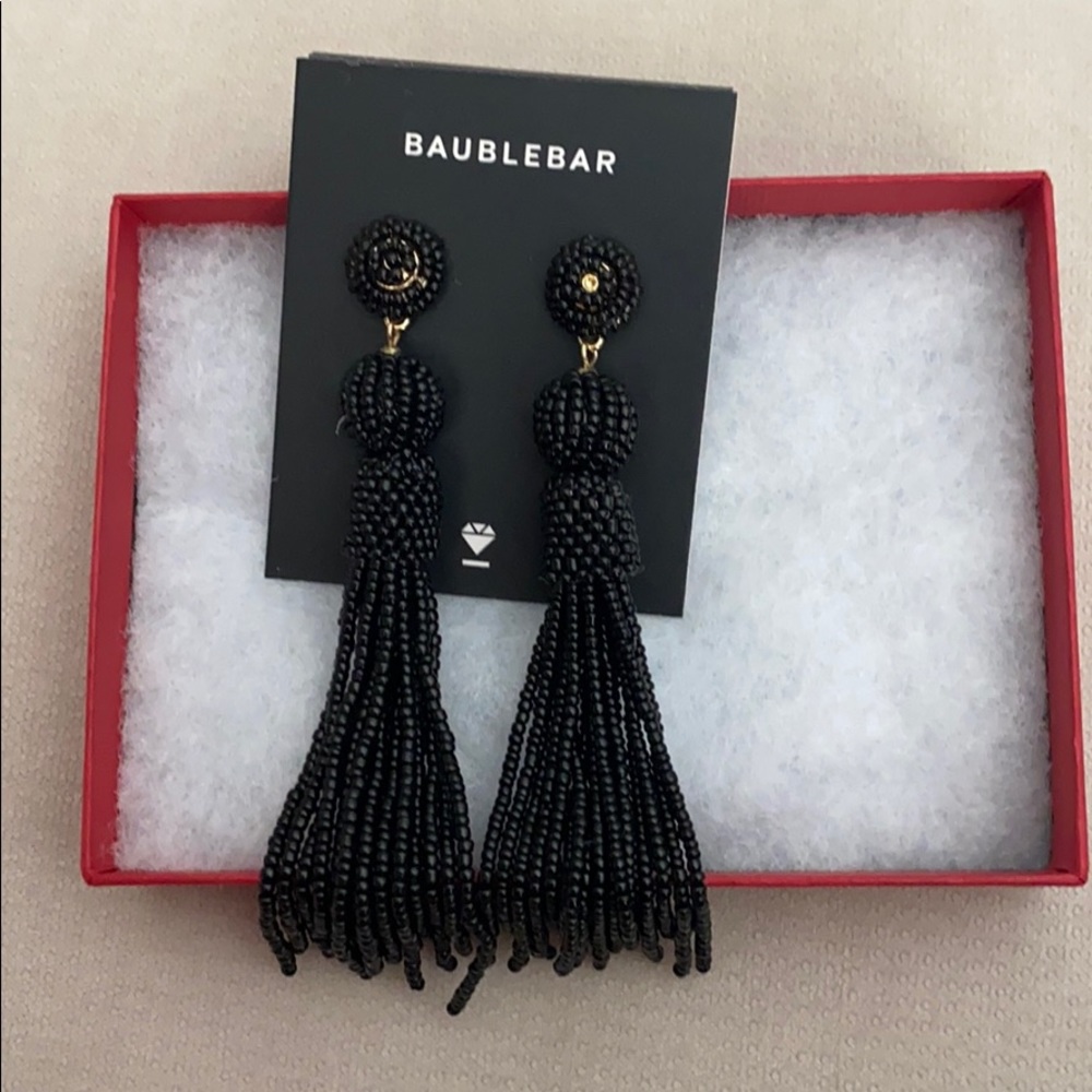 BaubleBar Black Bead Earrings